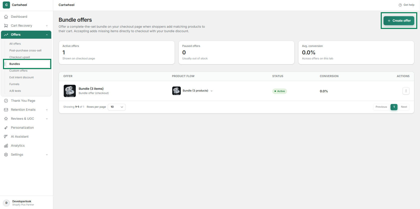 Create bundle offer with multiple items and discounts