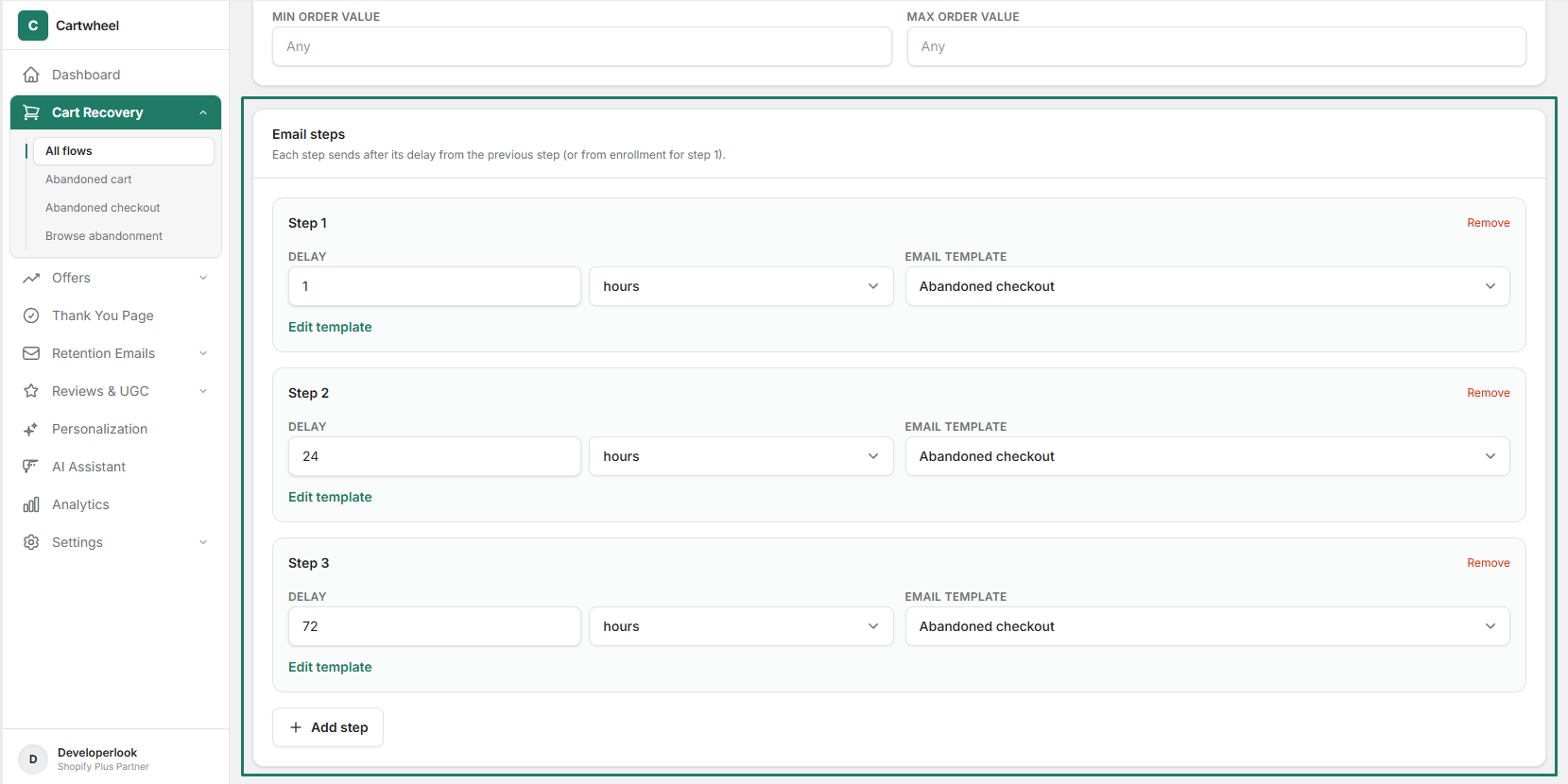 Create a post-purchase upsell offer in Cartwheel