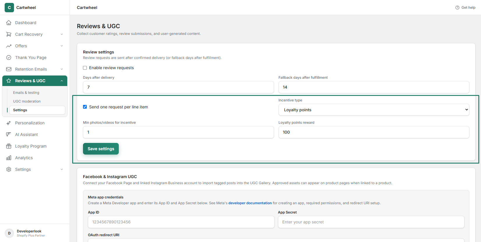 Connecting review rewards with the loyalty program