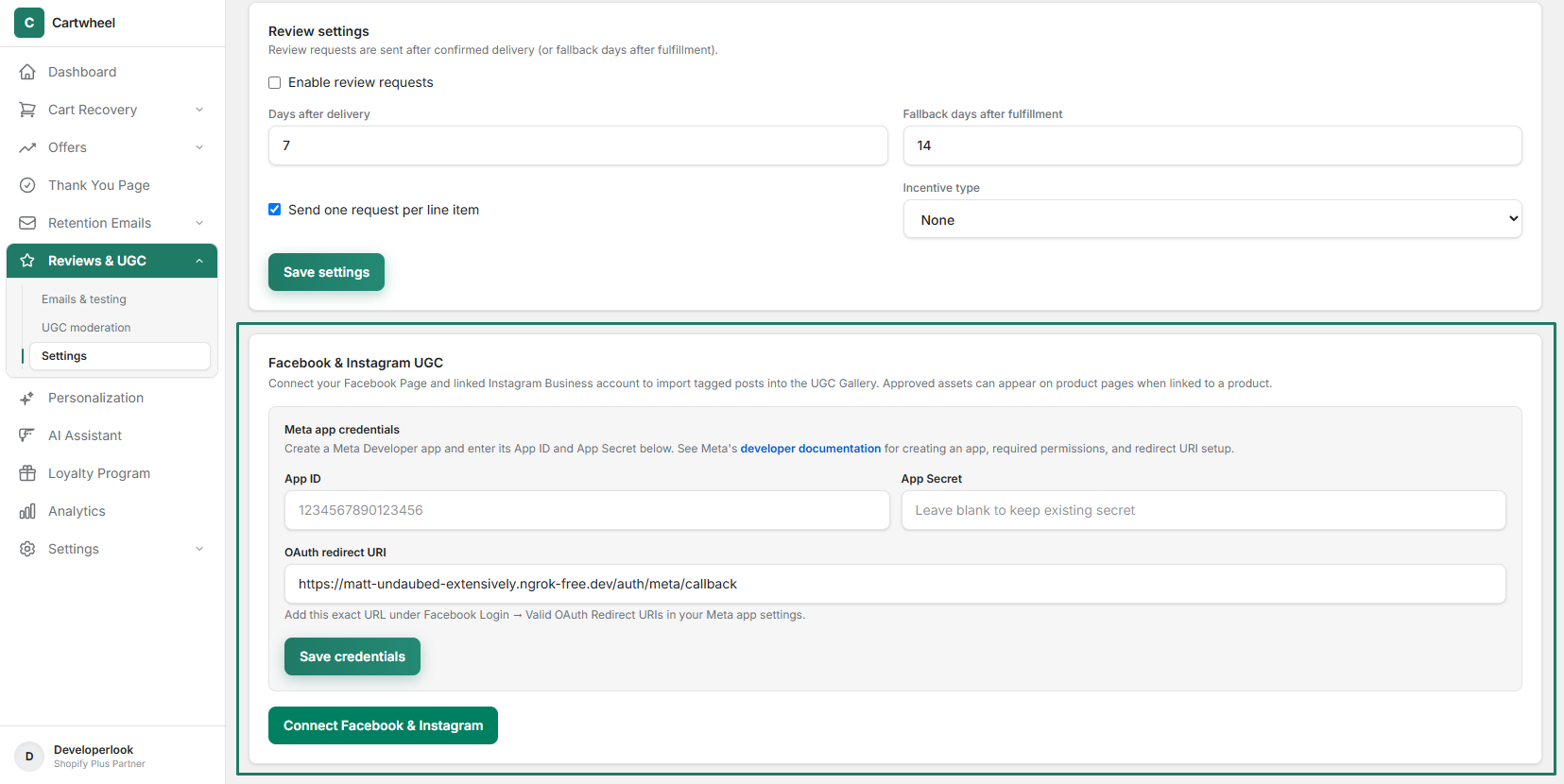 Social UGC moderation and gallery settings